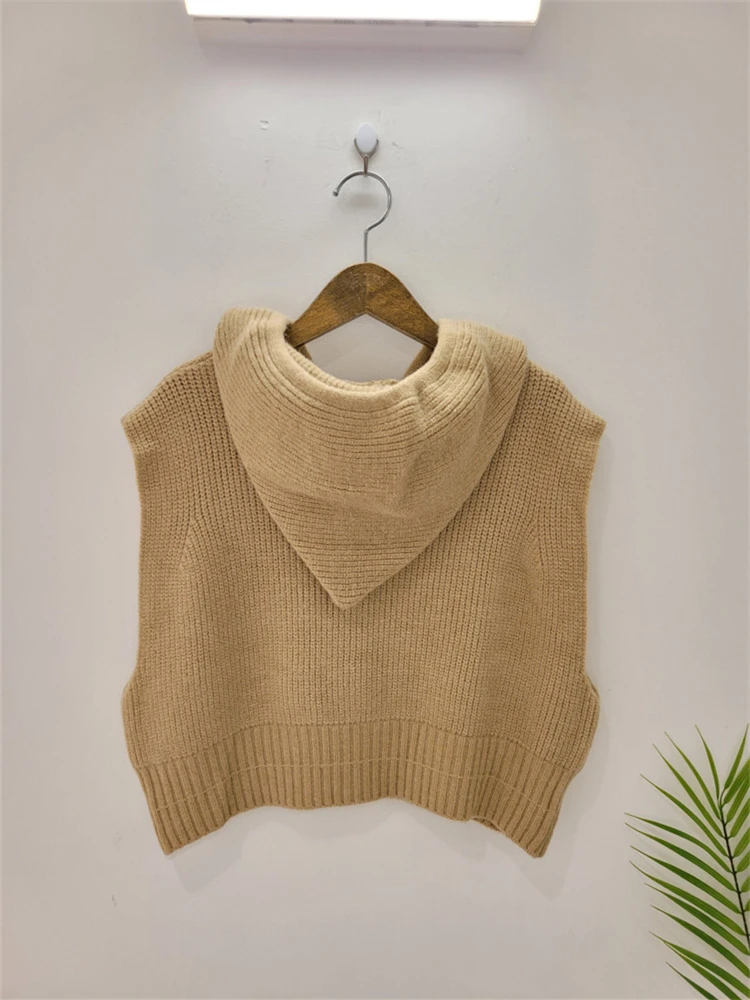 Winter Women Knitted Vest Sweater Oversize Girls Sweater Woman Cashmere Tops Sleeveless Tank Pullover Fall Maxi Vintage Y2k