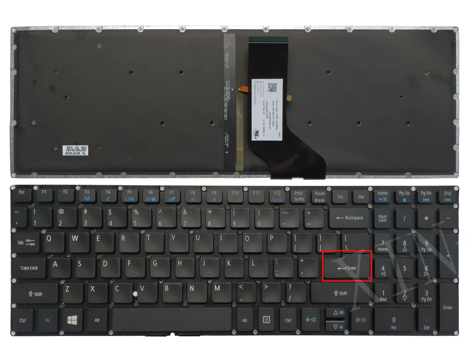 US Backlit Laptop Keyboard  ForAcer Aspire R5-571T R5-571TG R5-571T-59DC N16P2