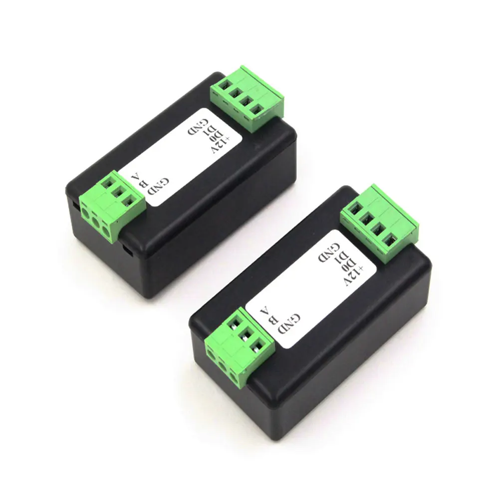 1pair Wiegand Signal Extender  Wiegand To RS485 To Wiegand Converter Auto Recognizes All WG Formats Extend Up To 500M