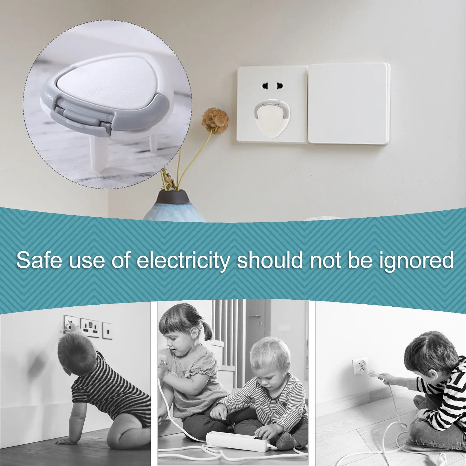 

24Pcs Baby Socket Cover Child Proof Plug Guard Insulation Outlet Protector Safe Electric Shock Prevention Protector