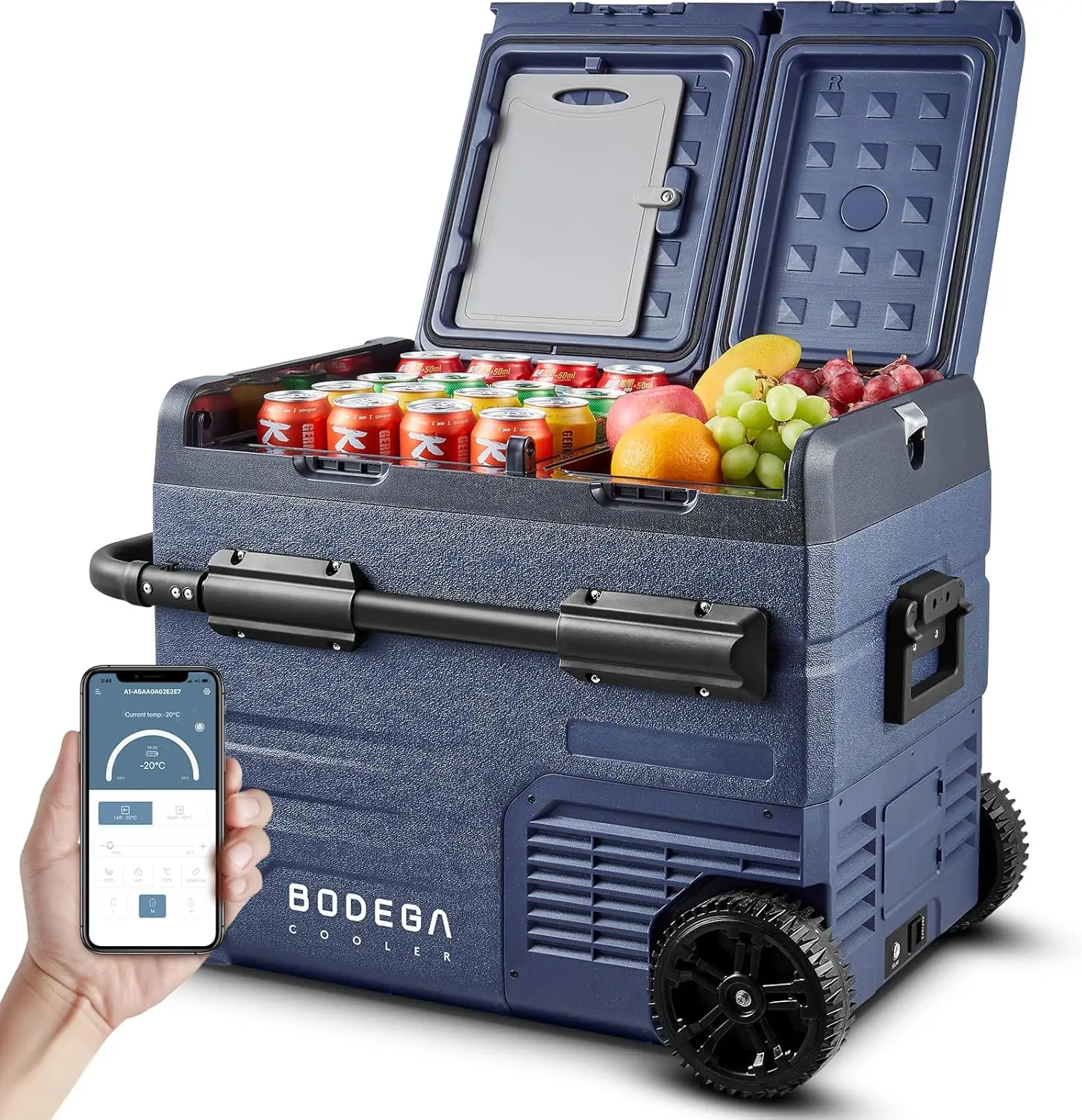 

12V Portable Refrigerator,48 Quart(45L) Car Fridge,RV Car Refrigerator,Portable Fridge Freezer, -4℉-68 Cooler APP Control