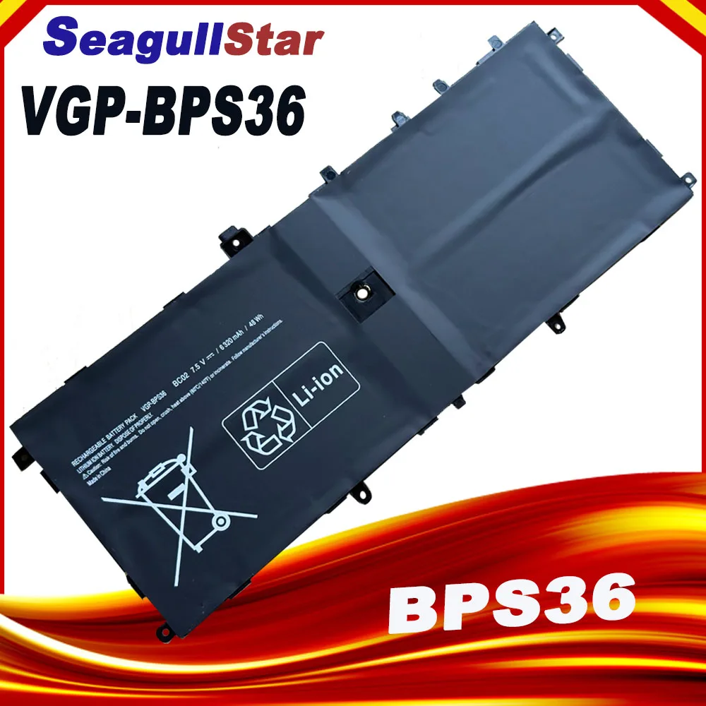 

Аккумулятор для ноутбука VGP-BPS36 BPS36 для Sony Vaio Duo 13 Convertible Touch 13.3" SVD13211CG SVD1323YCGW SVD132A14L SVD1321B