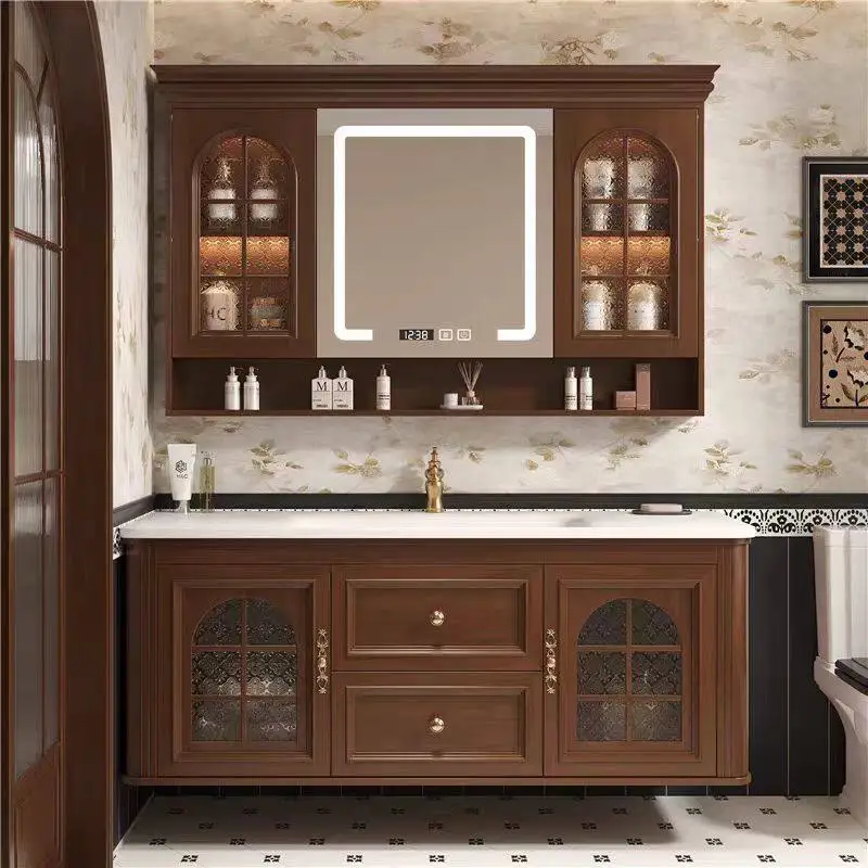 

Ceramic integrated basin bathroom cabinet, bathroom paint washstand, face wash basin cabinet
