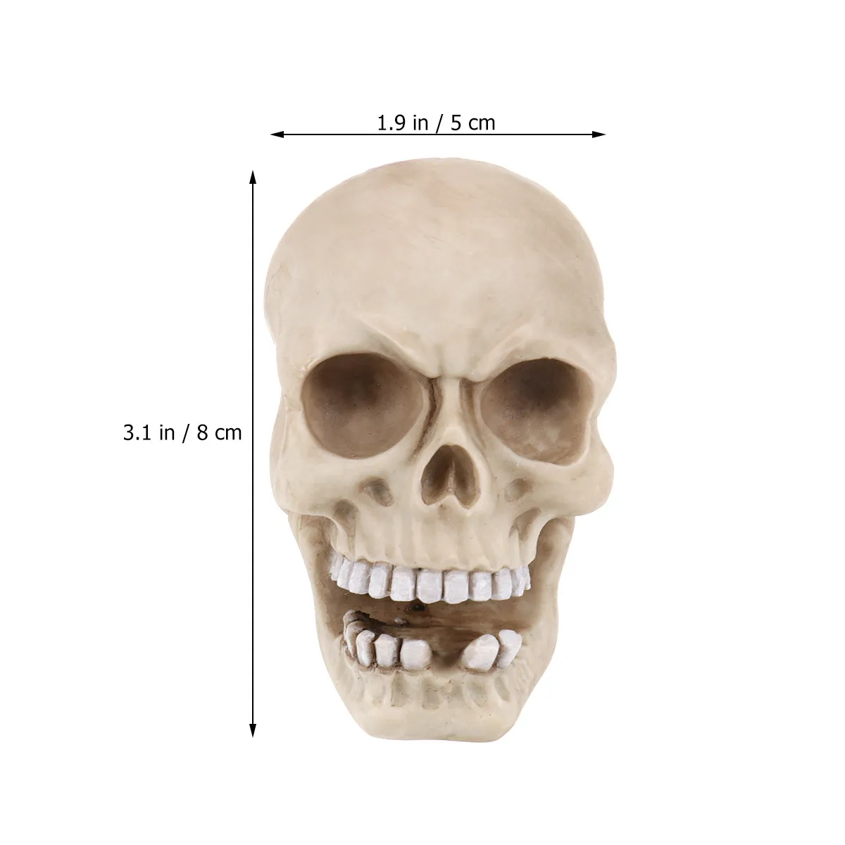 1Pcs Resin Horror Skull Key Storage Lock Box Wall Mounted Charging Cable Organizer with Teeth Winder for Indoor Outdoor Use