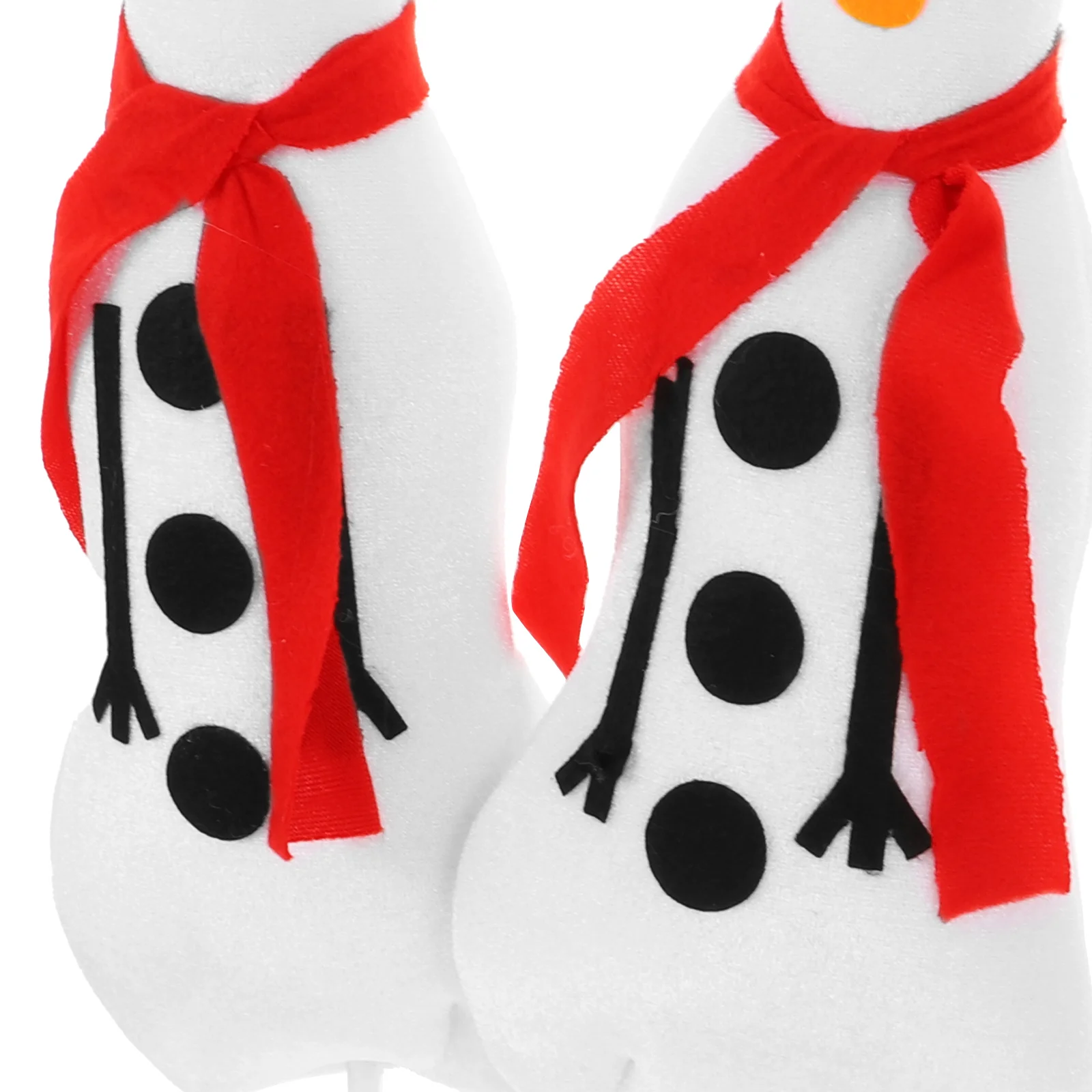 

2pcs Christmas Snowman Car Decoration Wear-Resistant Easy Install No Tools For Windows Bumper Cute Holiday Party