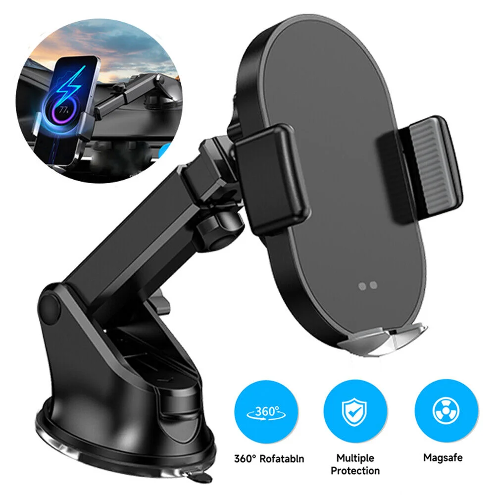 

ANCEL S141 360 In Car Mobile Phone Holder Dashboard Windscreen Suction Universal Mount Car Truck Wireless Charger