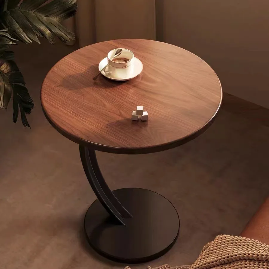 Round Side Table C Shaped Small Coffee Table, Sofa Side Table, Corner Table, Living Room Sofa End Table, Bedroom Bedside Table