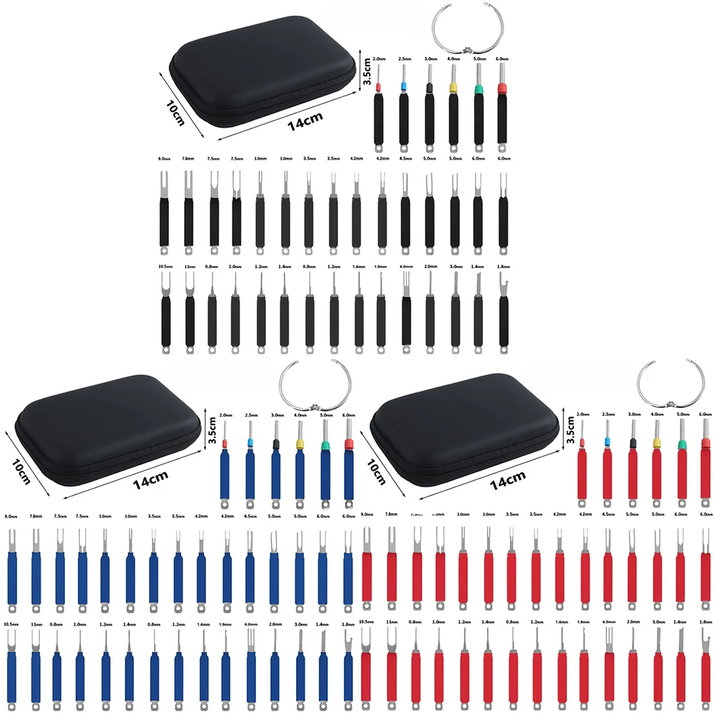 36pcs Automotive Terminal Removal Tool Set Case Pin Extractor Tool Release Electrical Wire Connector Puller Terminal Ejectors