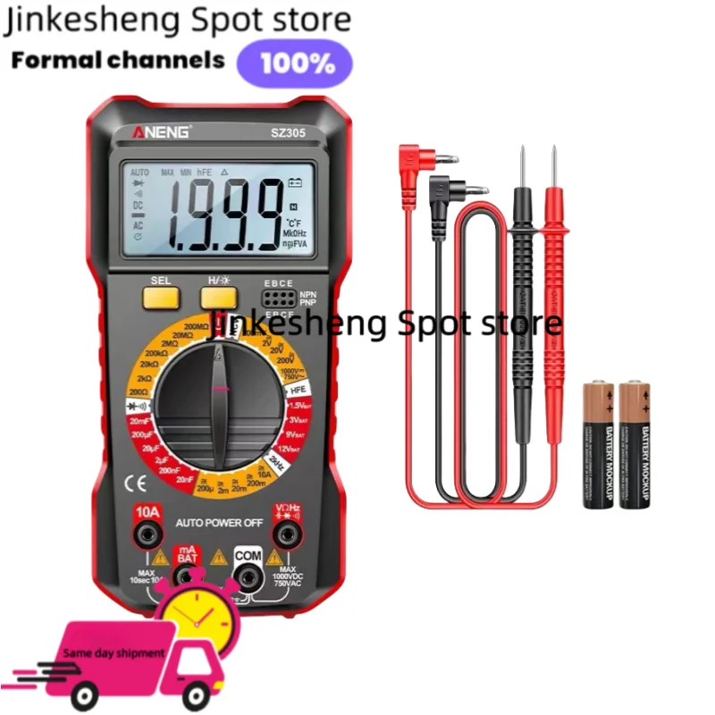 Sz305 chuyên nghiệp kỹ thuật số vạn năng, 1999 đếm AC/DC điện áp Tester, Ampe kế, Hz tụ điện, triode hFE thợ điện công cụ