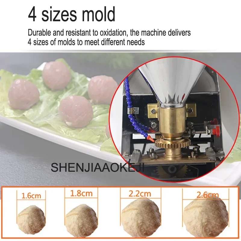 Machine à boulettes de viande automatique, machine à boulettes de poisson commerciale, Shriajball, 220V