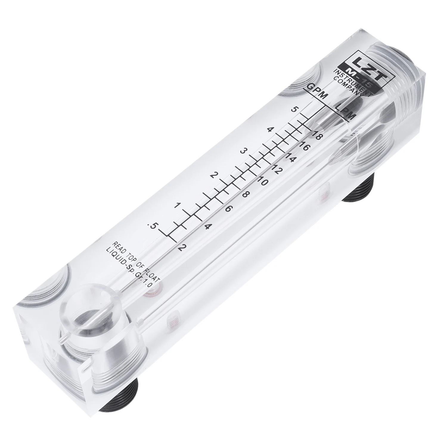 Water Flow Panel Mount Tipo Flowmeter, 0,5 a 5 GPM, 2 a 18 LPM