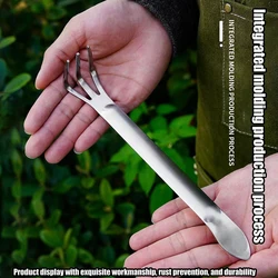 1Pc Stainless Steel Root Rake 3-Prong Loosen Soil Bonsai With Turning Soil Tools Garden Handle Tool Bonsai Tree Ergonomic