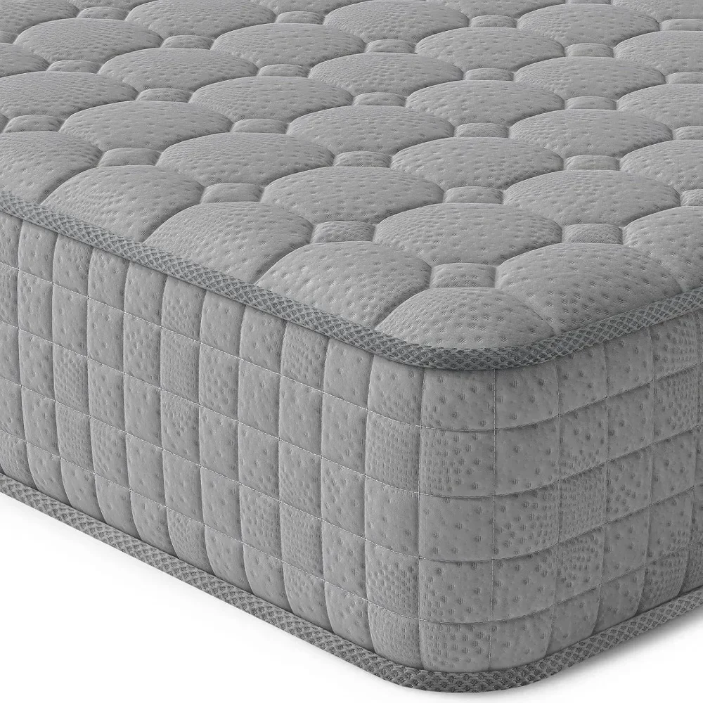 8 Inch Multilayer Hybrid Twin Mattress - Multiple Sizes & Styles Available，Grey