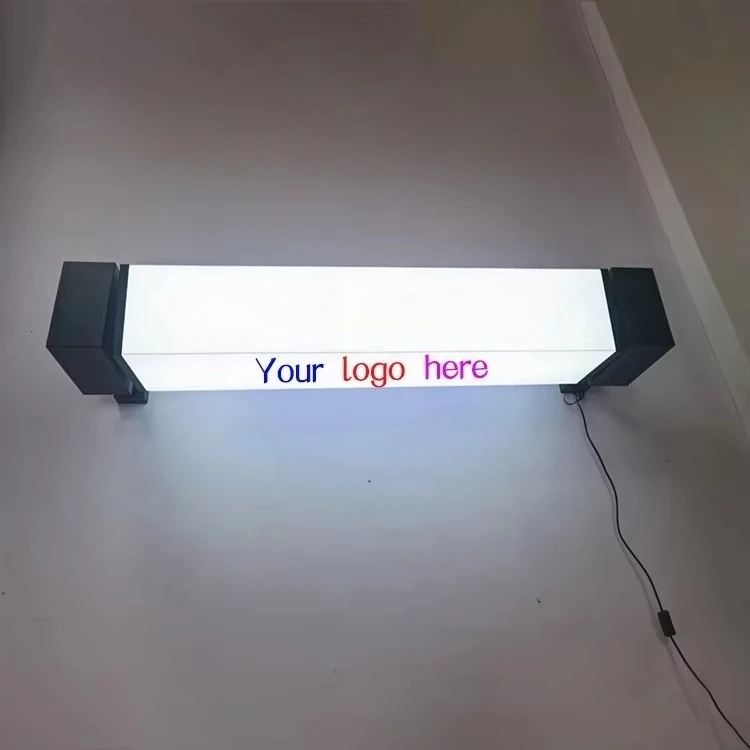 Outdoor Square LED Advertising Lightbox with Logo Wall Mounted Rotary Rotating Signs