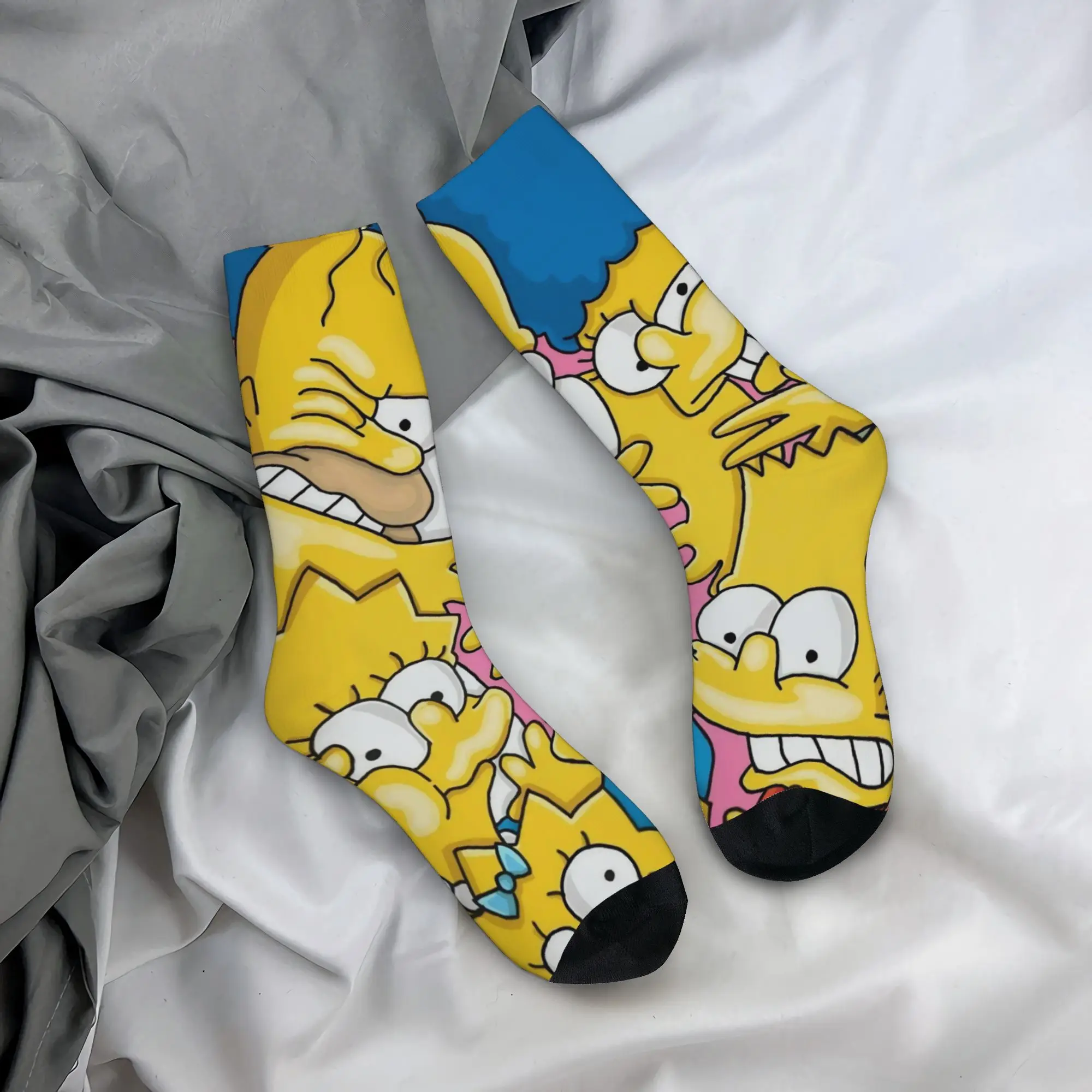 Winter Warm Colorful Unisex Cartoon S-Simpsons Socks  Sweat Absorbing Sports Socks
