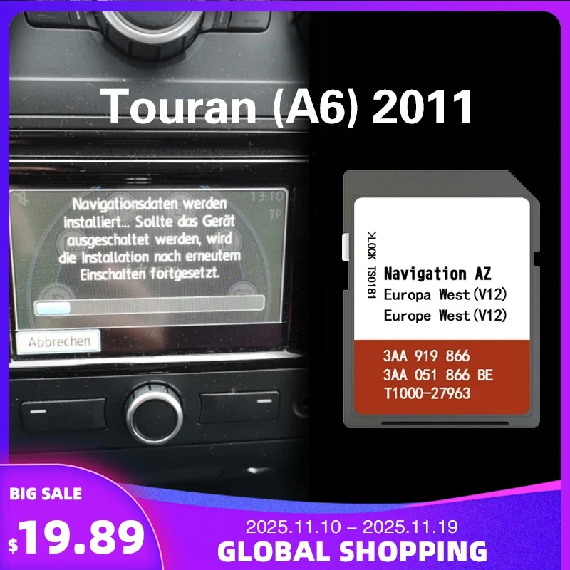 

for VW Touran (A6) 2011 SD Map Slovakia Hungary UK Navigation Card AZ V12 315 WEST