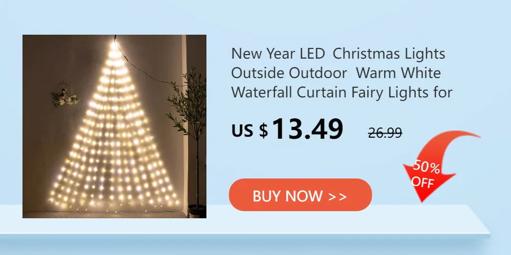 30m 50m 100m 200m LED String Lights Street Fairy Light Waterproof for Outdoor Christmas Fairy Lights Holiday Wedding Decoration