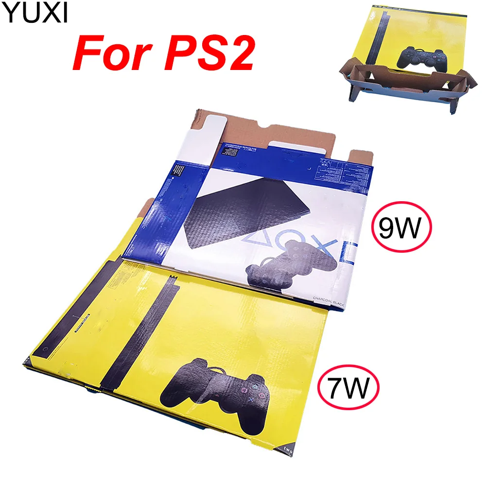 YUXI 1PCS New Packing Boxes for PS2 7W 77004 Game Console Protect Box Packing Carton For PS2 9W 90004