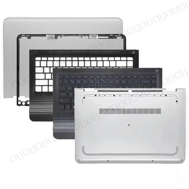 

CHJ для Pavilion X360 13-U M3-U TPN-W118 новая задняя крышка ноутбука, передняя рамка, петли, упор для рук, верхняя нижняя часть корпуса, серебряная рамка корпуса
