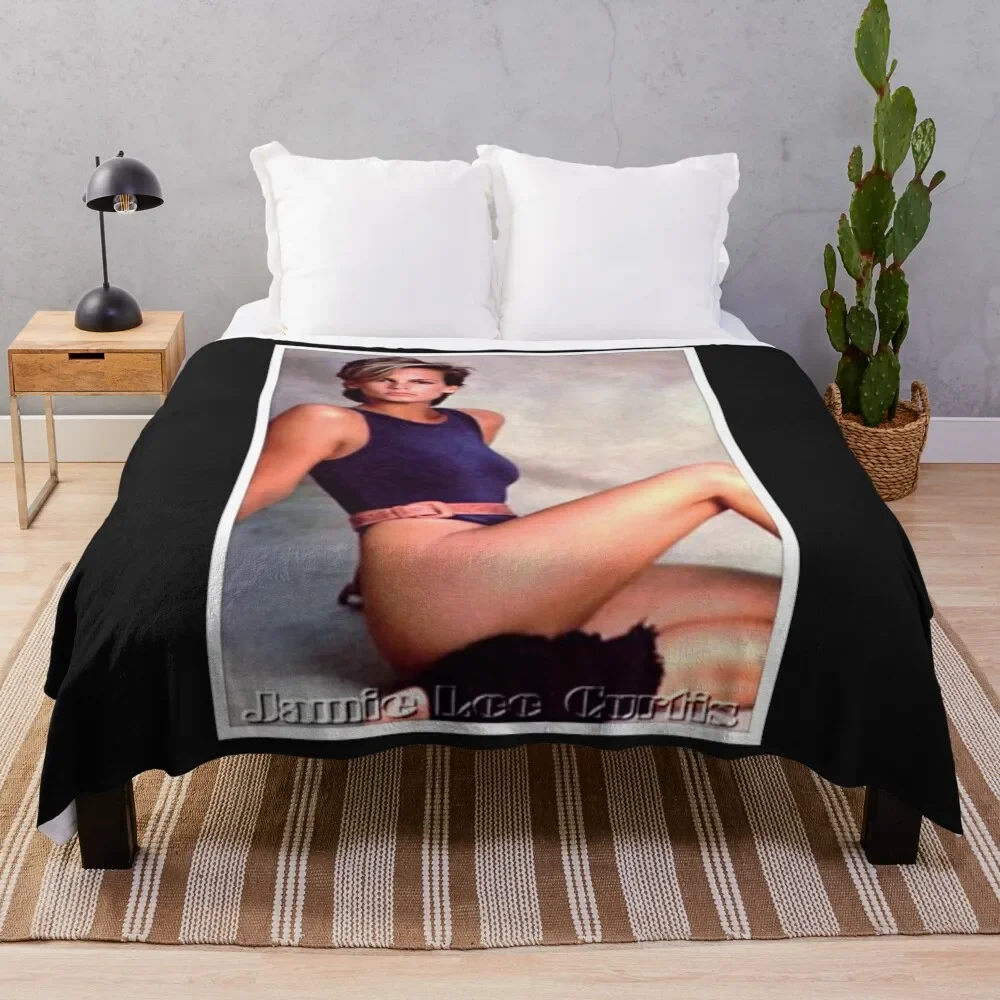 

Jamie Lee Curtis Throw Blanket Soft Plaid Bed linens Blankets