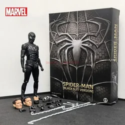 スパイダーマンのアクションフィギュア,おもちゃ,黒のスーツ,素晴らしいスパイダーマン,shf tobeyフィールド,ct,在庫あり,2099