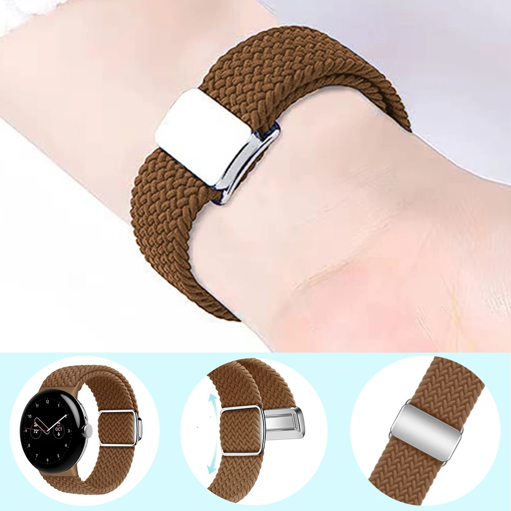 Correa trenzada de nailon para Google Pixel Watch 2, repuesto de Correa, pulsera de tela, accesorio de reloj Pixel