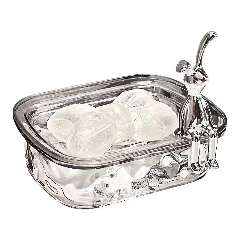 

Soap Box Soap Rack Household Light Luxury Double-Layer Draining with Holes Creative Bathroom Bathroom Travel Soap Storage Box