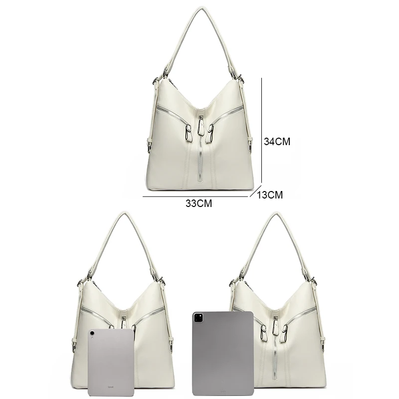 Fashion 3IN1 Women Shoulder Bag Fashion PU Leather Messenger Bag Designer Purse Large Capacity Handbag Travel Bag sac ร main