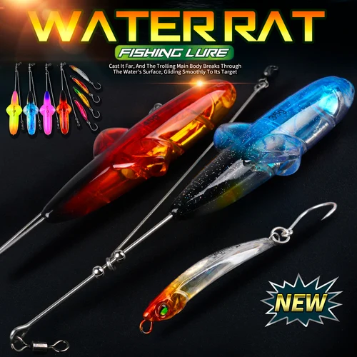 Imagen 2 del producto Proberos-señuelo de pesca Topwater, 35/45G, Popper, lápiz Artificial, cebo duro, aparejos de pesca flotantes fundidos de largo alcance, Swimbait