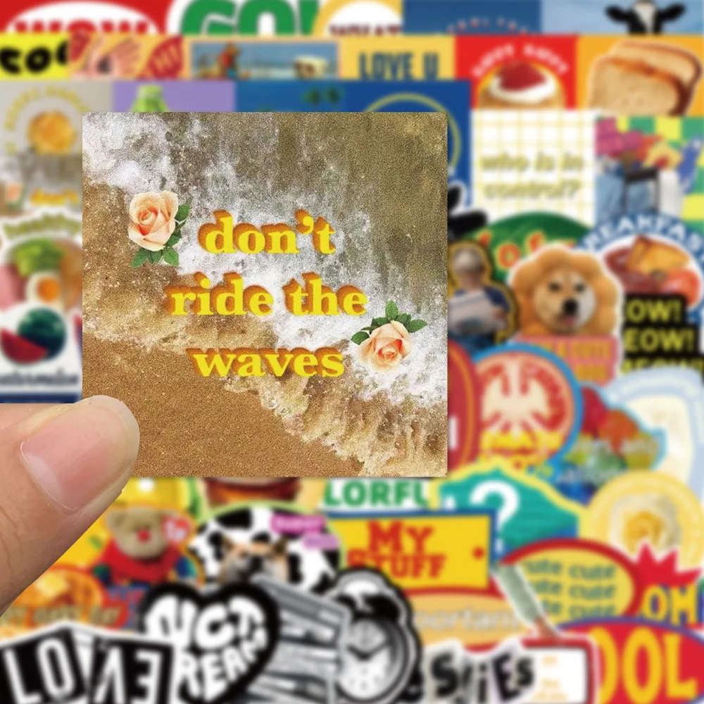 60PCS Ins Retro Cartoon Vintage Stickers Korea Style Cute Decoration DIY Laptop Motorcycle Phone Fridge Graffiti Kids Toys Gifts