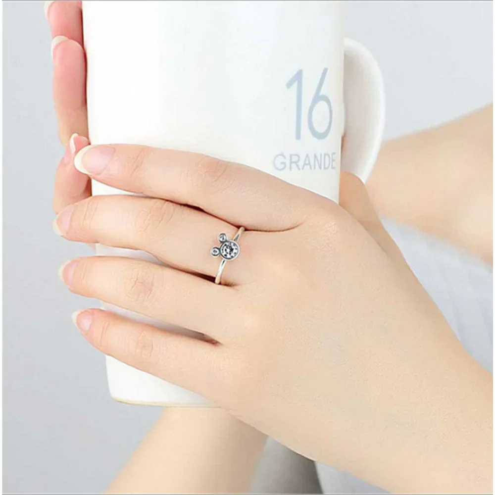 Disney Cartoon Open Rings Mickey Mouse Minnie Anime Jewelry Accessories Girlfriends Ring Jewelry men Women Girls Birthday Gifts