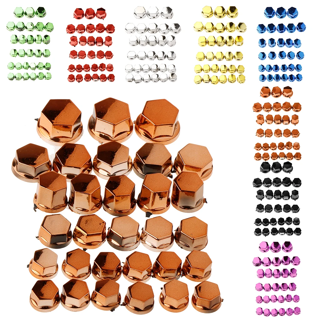 

Motorcycle Screw Nut Cover Cap Durable Plastic Hex Socket Topper Kit for Bike Modification Accessories