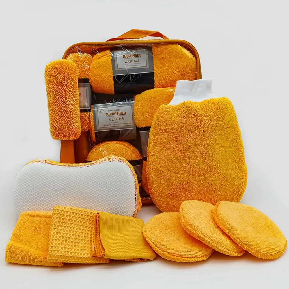 Набор для ухода за автомобилем Thorough, состоящий из салфеток из микрофибры премиум-класса и эффективных чистящих щеток для всех поверхностей