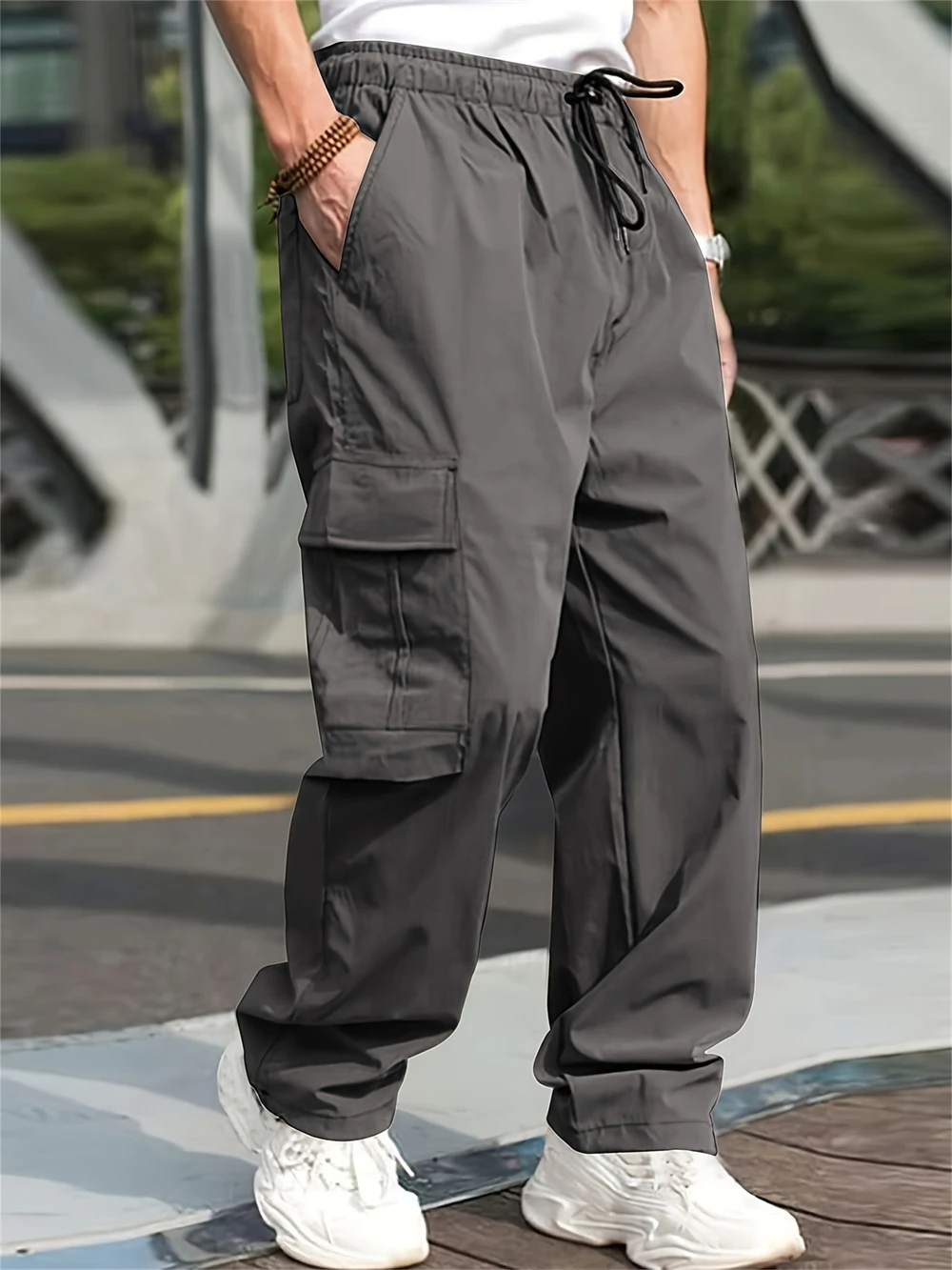 

Autumn new multi pocket workwear pants men's pants straight tube multifunctional men's casual pants oversized men's pants