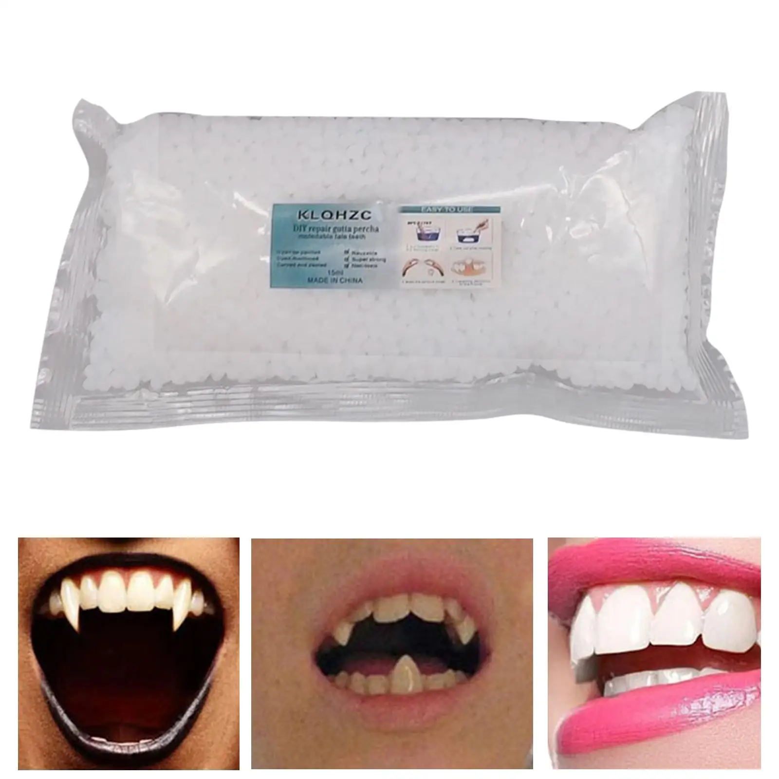 Temporary Tooth Repair Kit 100G Confident Smile Tooth Filling Material Moldable False Replacement Kit Safe