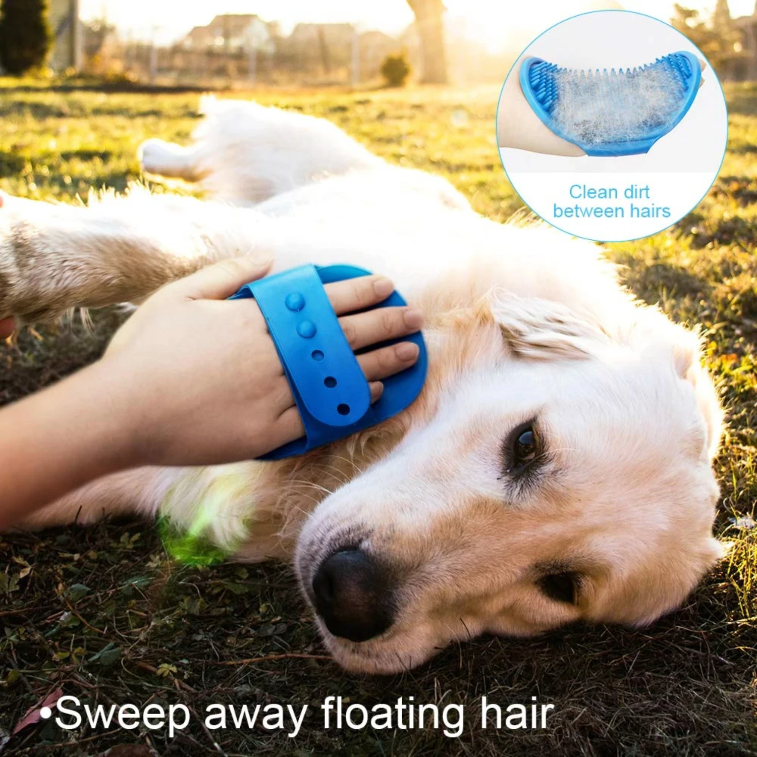 Pamper Your Beloved Pets with Luxurious Premium Quality Adjustable Gentle Pet Shampoo Bath Brush - Essential Grooming Accessory 