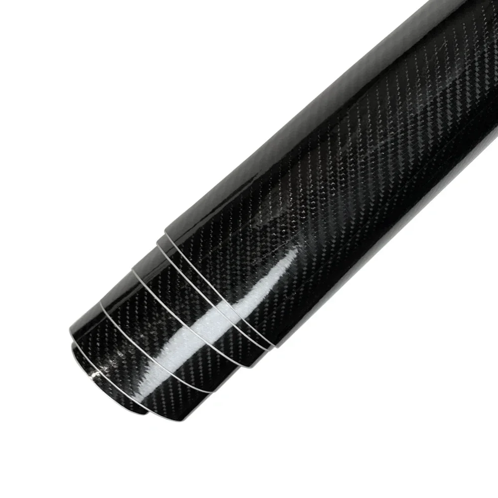 NONE Auto Aufkleber Carbon Faser Vinyl Wrap Film 150*50 cm 3D 4D 5D 6D Glanz Carbon Faser Film wasserdichte Aufkleber für Auto Zubehör 3
