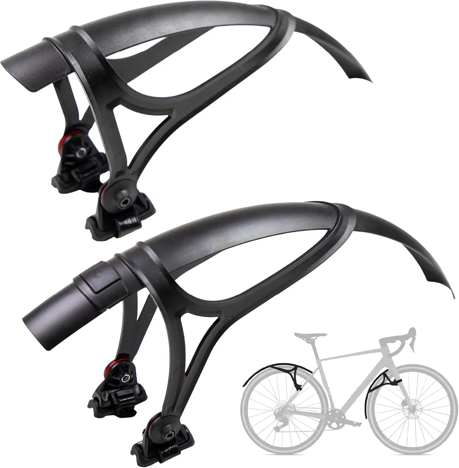 

Full-Coverage Adjustable Mudguard Set for 650B/700C Wheels, 48mm Max Tire Width, MD-Strap Mounting