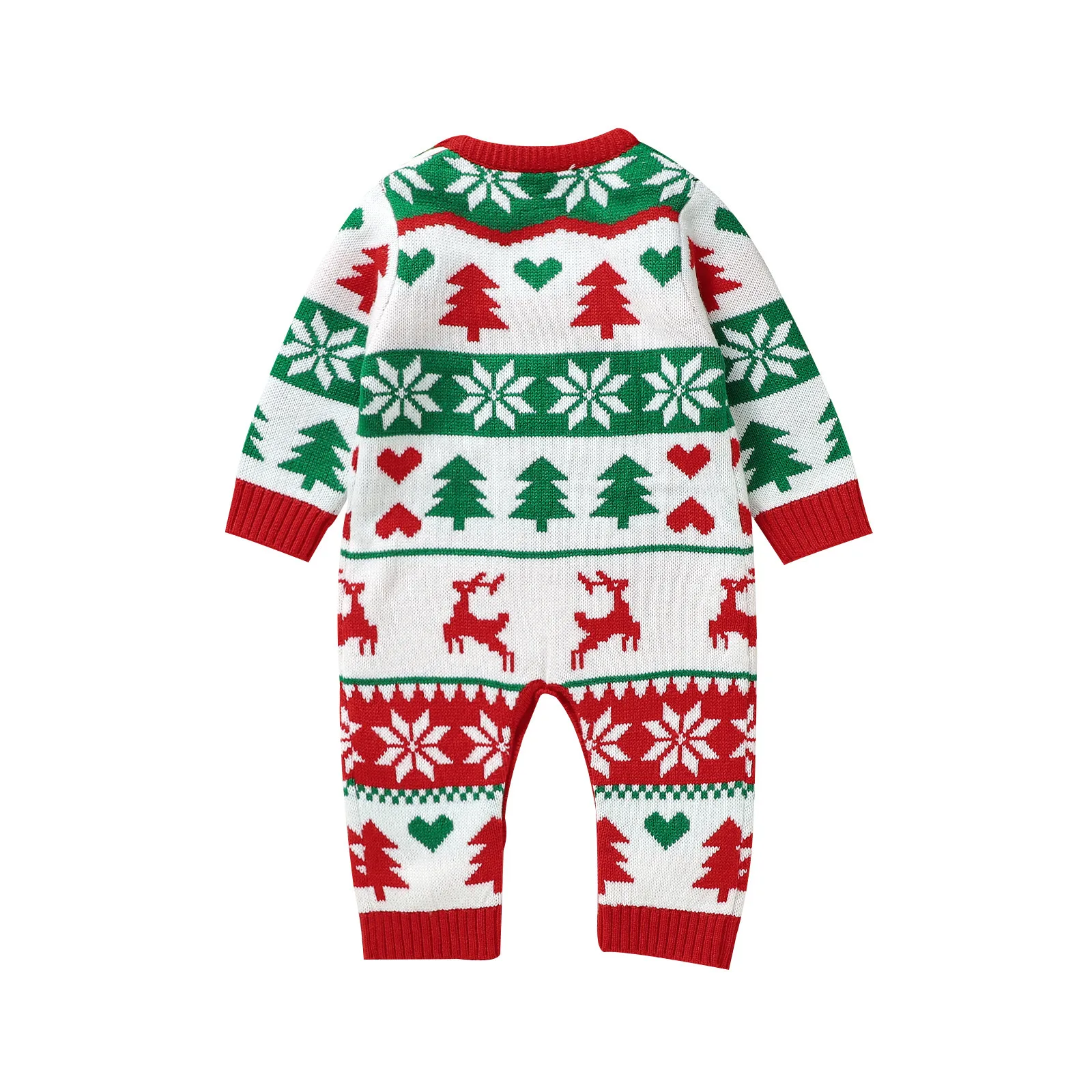 0-24M Baby Boys Girls Knitted Romper Christmas Red Green Outfits Christmas Jumpsuit New Year Costume Newborns Christmas Clothes