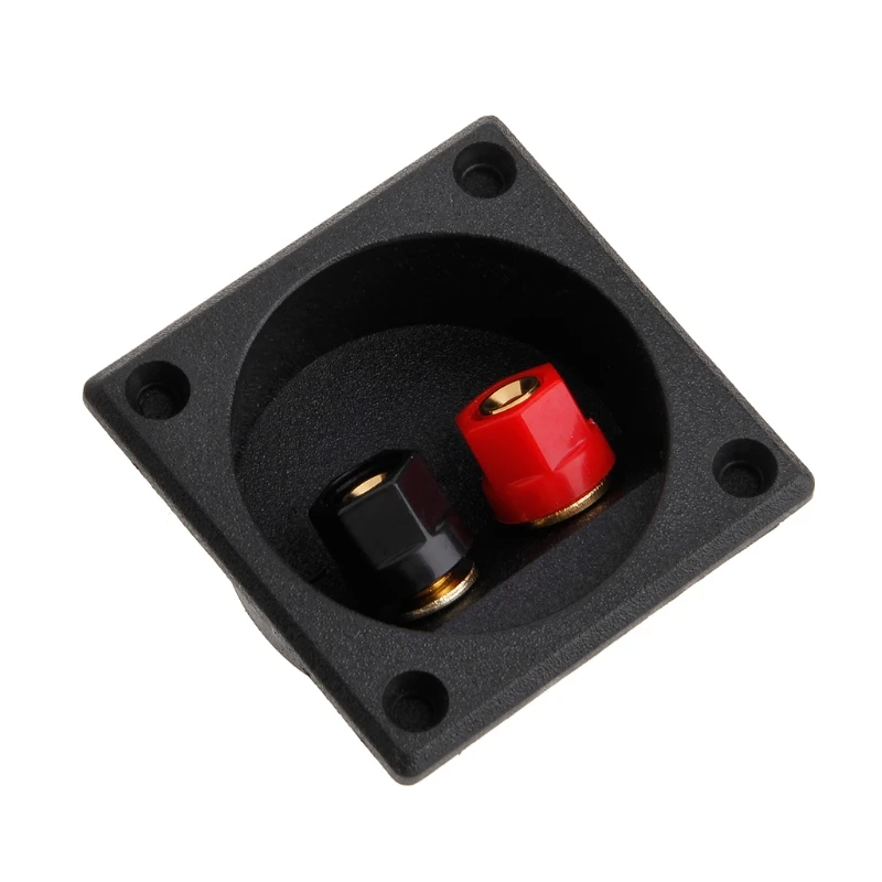 DIY 2-Way Speaker Box Rear Back Panel Terminal Binding Post Subwoofer Speaker Square Spring Cup Connector Replacement