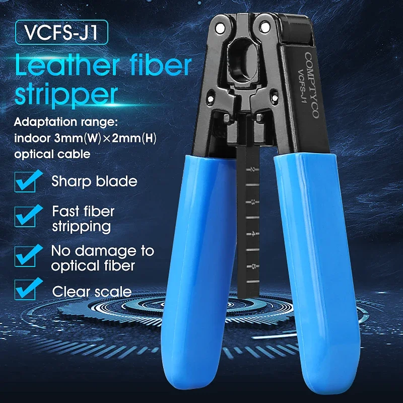 VCFS-J1 Fiber Optic Stripping Tool FTTH Fiber Optic Cable Stripper Striping Optical Pliers Drop Stripper