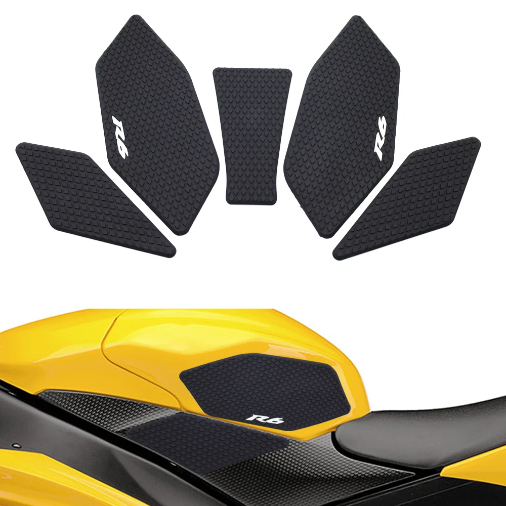 

For Yamaha YZF-R6 YZF R6 YZFR6 2008-2016 Motorcycle Side Fuel Tank Pad Knee Grip Protector Sticker Decal Anti-Slip Tankpad