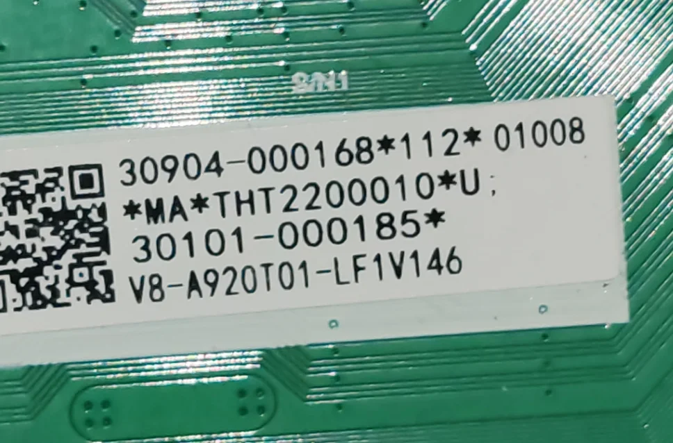 TPD.T920T.PB771 (T) T920L1P V8-A920T01-LF1V146 LED TV motherboard, physical photo