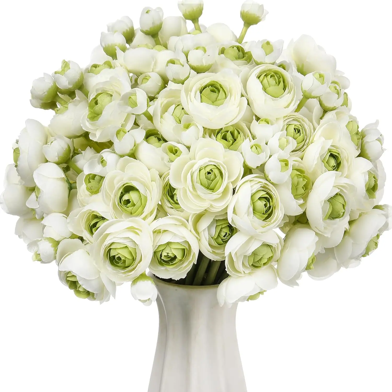 

48 Pcs Ranunculus Artificial Flower,Real To Lifelike Peonies Artificial Flower Silk Faux DIY Bouquet for Wedding Bridal