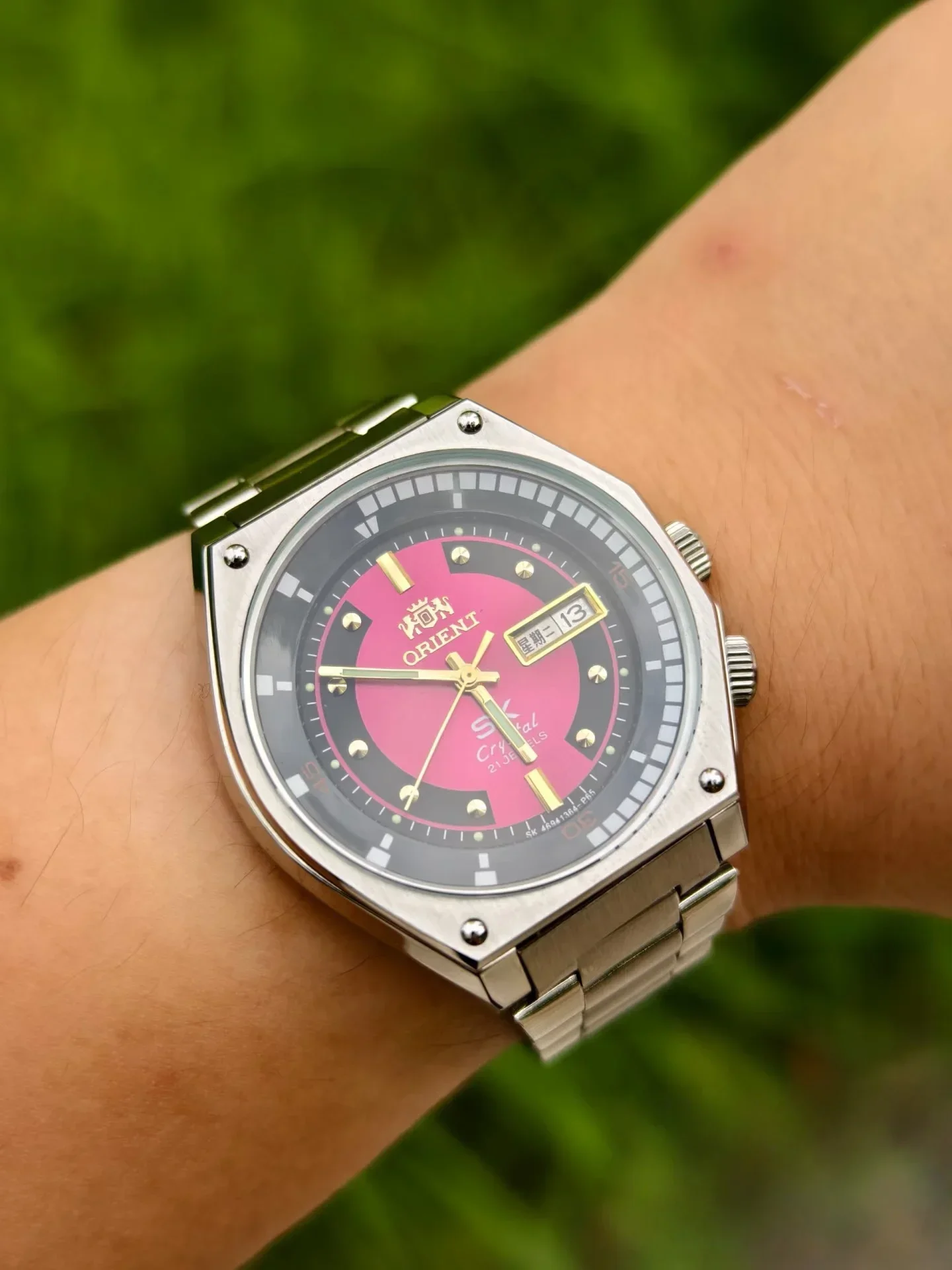 118A Store Mechanical Watch All Men's Mechanical Watch Night Light Display Waterproof Hollow Dial Full Function Orient WAtch view 3