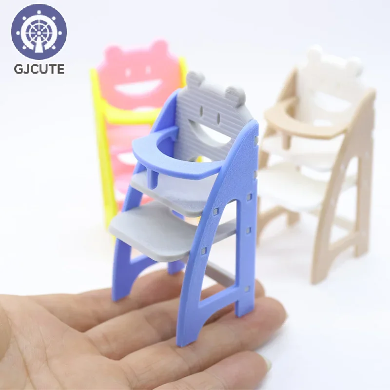 1/12 Poppenhuis Miniatuur Simulatie Baby Eetkamerstoel Model Living Meubels Poppenhuis Decoratie Kinderen Fantasiespel Speelgoed