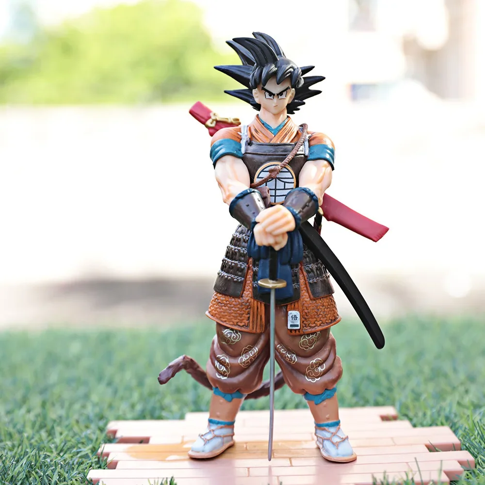 New 20cm Doll Model Dragon Ball Anime Figures Black Haired Warrior Son Goku Figurines Car Decoration Kids Toys Birthday Gifts