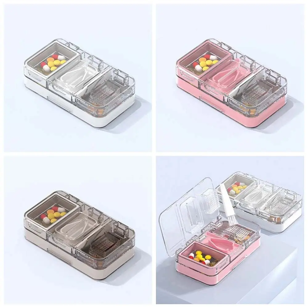 Medicine Pill Storage Container Mini Pill Cutter Pill Storage Accessories Waterproof Mini Pill Box Pill Case Drug Dispenser