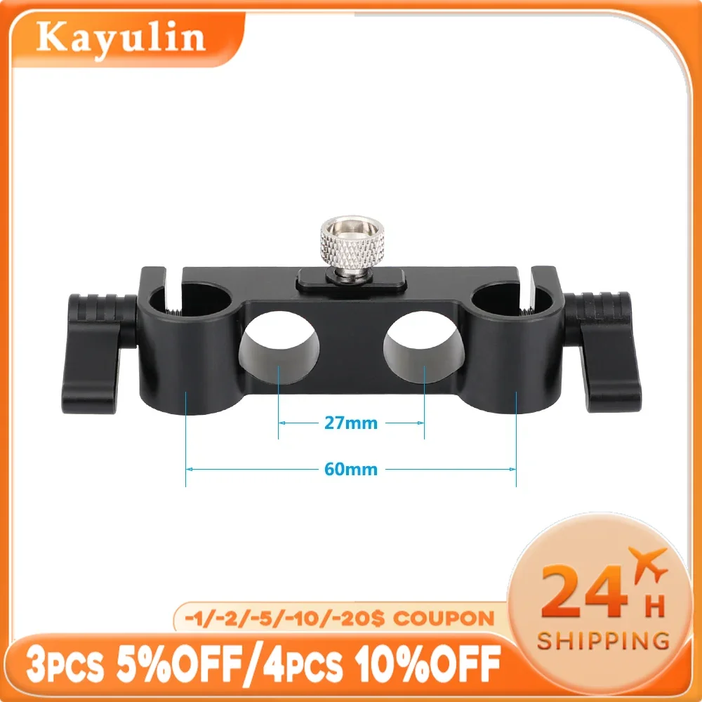 

Kayulin 4-Holes 15mm Rod Clamp for tripod base plate Photo Studio Accessory Hot sale