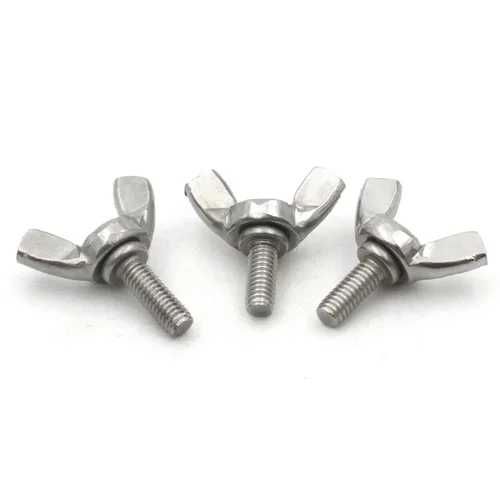 Imagen 2 del producto 1/2/5 Uds M3 M4 M5 M6 M8 M10 M12 A2-70 304 tornillos de apriete manual de acero inoxidable perno de mariposa ala tornillo de pulgar garra
